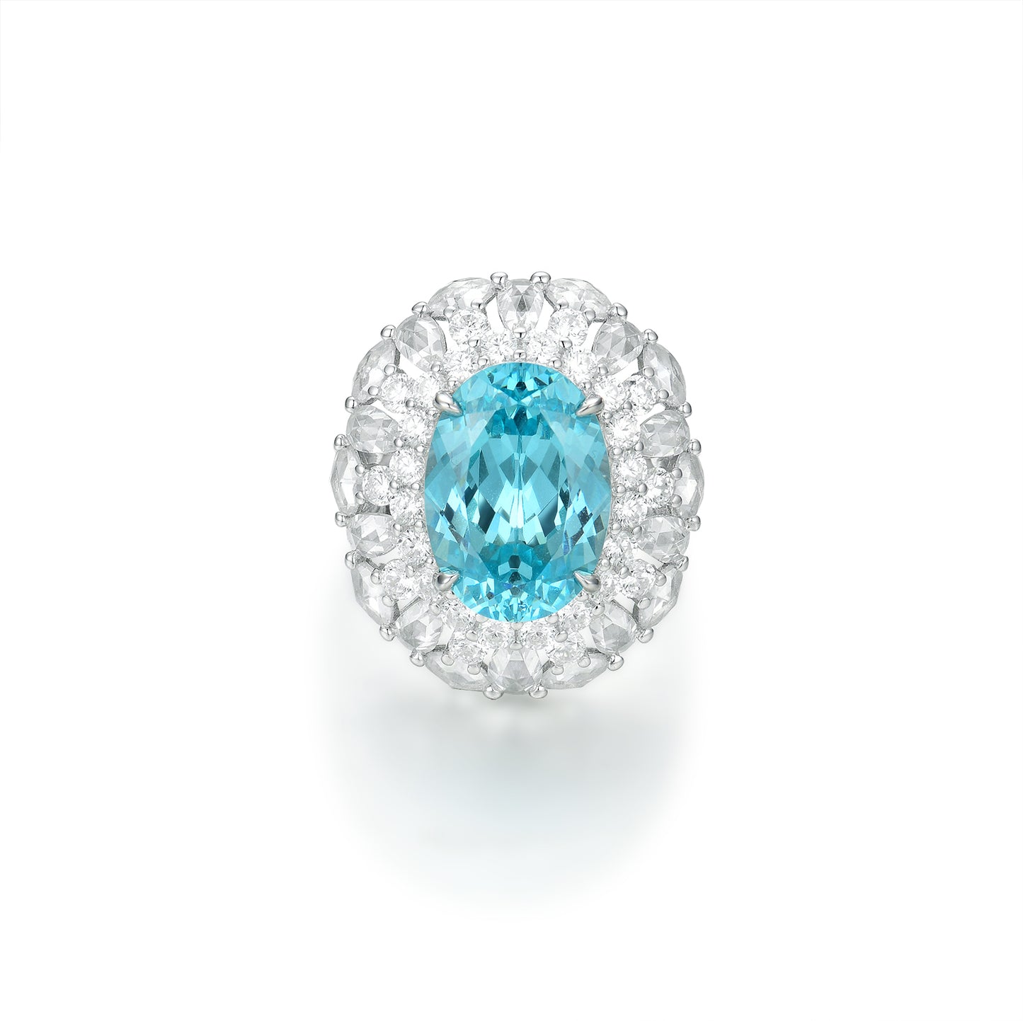 S925 Silver Ocean Blue Light Luxury Ring