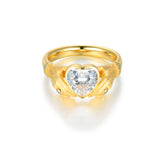 S925 Silver Brushed Multi-Layer Statement Ring