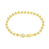 DOWES S925 Gold‑Plated Moissanite Gilded Light & Bead Shadow Bracelet