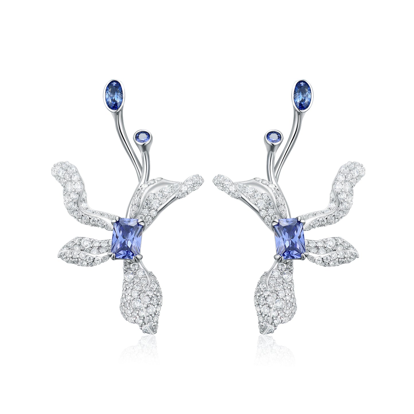 S925 Silver Artistic Petal Earrings