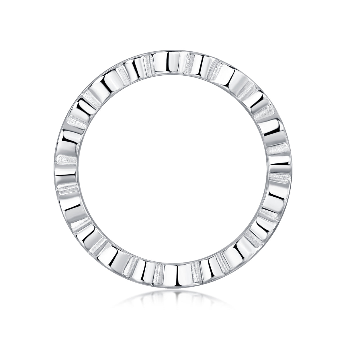 The "Timeless Flow" Bezel Set Moissanite Ring - S925 Sterling Silver Alternating Pear & Round Eternity Band