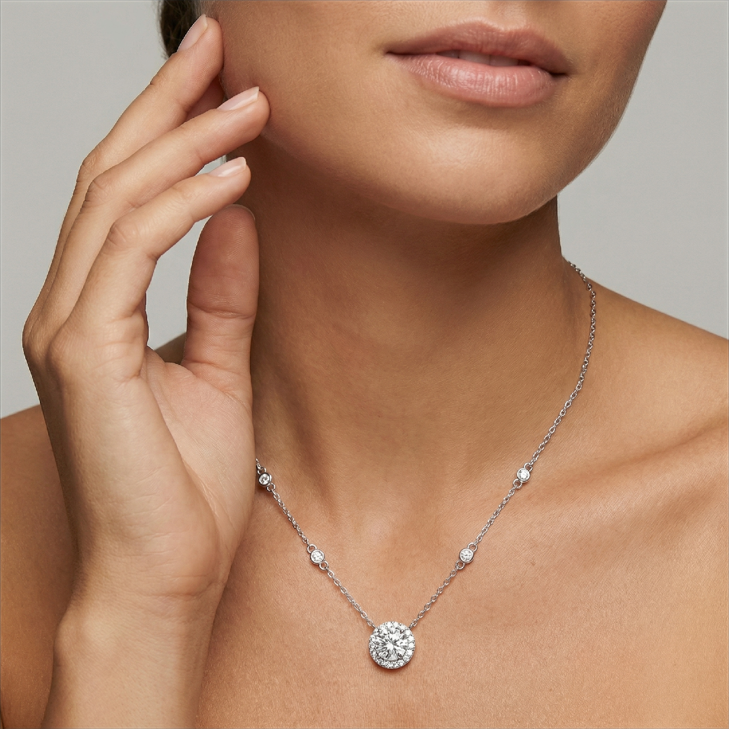 Starlight Station Pendant: 1-3ct Brilliant Moissanite Necklace, The Ethical Diamond Alternative
