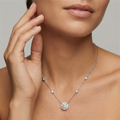 Starlight Station Pendant: 1-3ct Brilliant Moissanite Necklace, The Ethical Diamond Alternative
