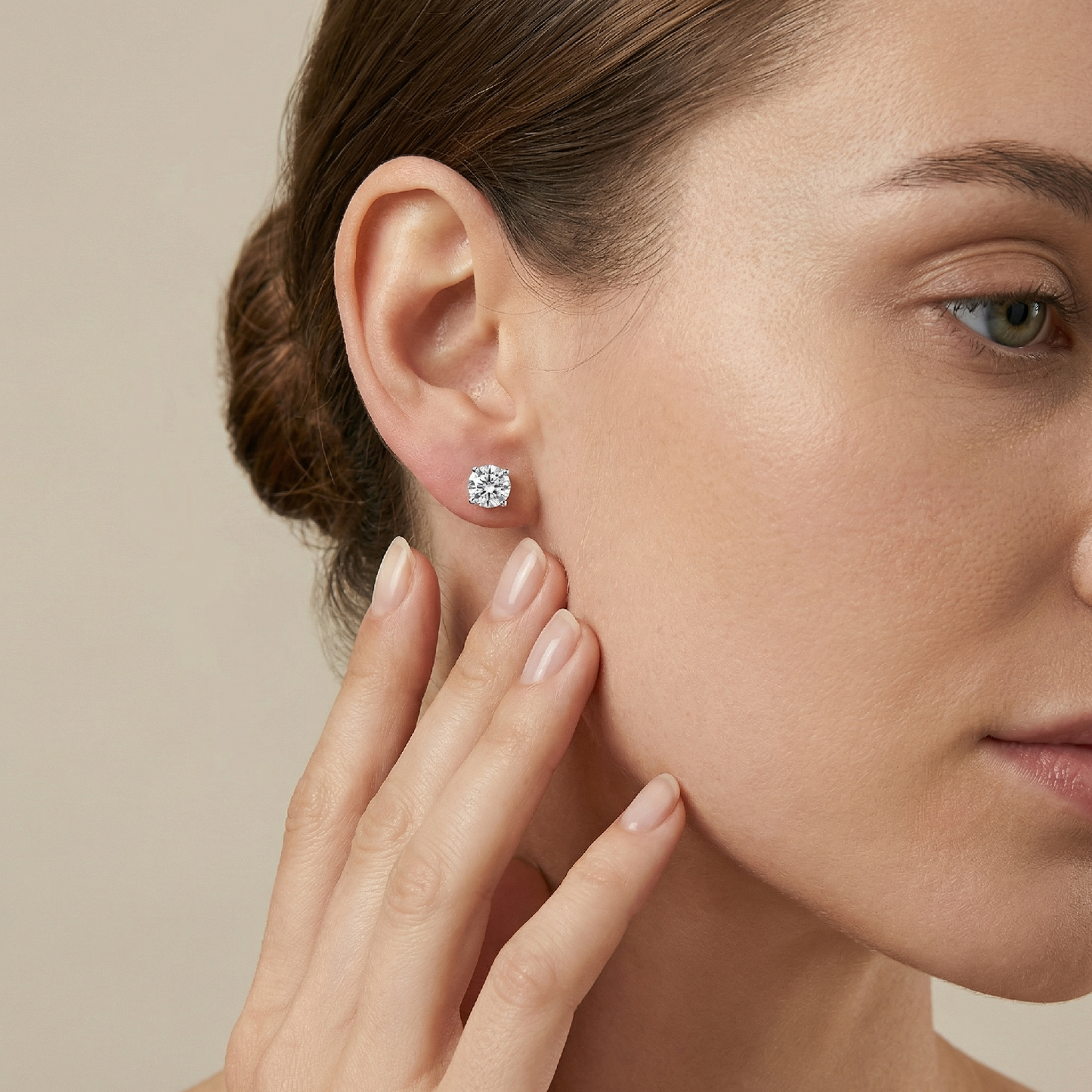 The "Eternal Spark" 2ctw Moissanite Studs | Handcrafted S925 Silver Classic Solitaires