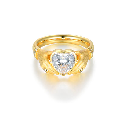 S925 Silver Brushed Multi-Layer Statement Ring