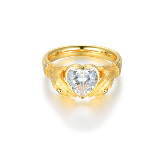 S925 Silver Brushed Multi-Layer Statement Ring