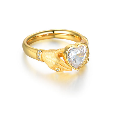 S925 Silver Brushed Multi-Layer Statement Ring
