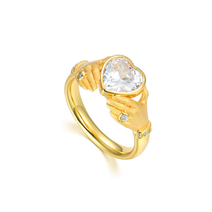 S925 Silver Brushed Multi-Layer Statement Ring