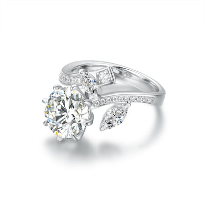 S925 Silver Asymmetrical Cluster Ring