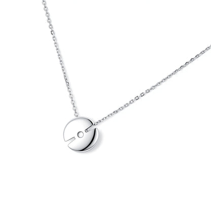 Floating Solitaire Pendant Necklace in S925 Sterling Silver | Round Cut Simulated Diamond Necklaces for Women