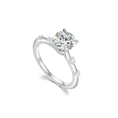 Timeless Elegance – Round Cut Simulated Diamond Ring in S925 Sterling Silver