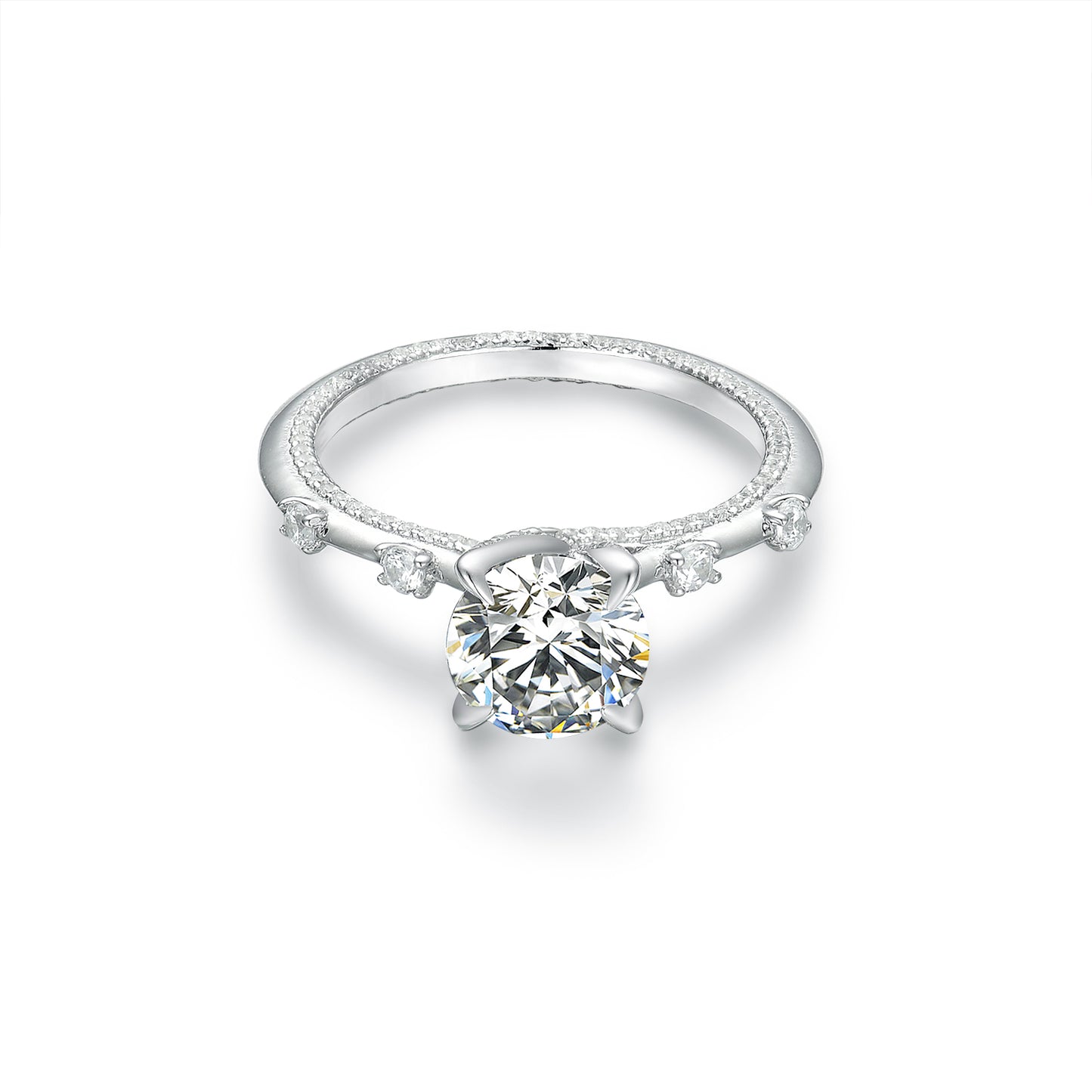 Timeless Elegance – Round Cut Simulated Diamond Ring in S925 Sterling Silver