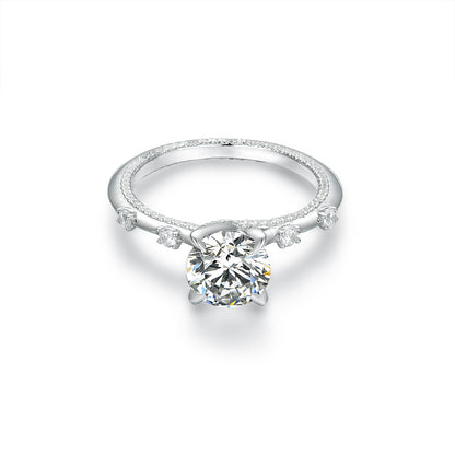 Timeless Elegance – Round Cut Simulated Diamond Ring in S925 Sterling Silver