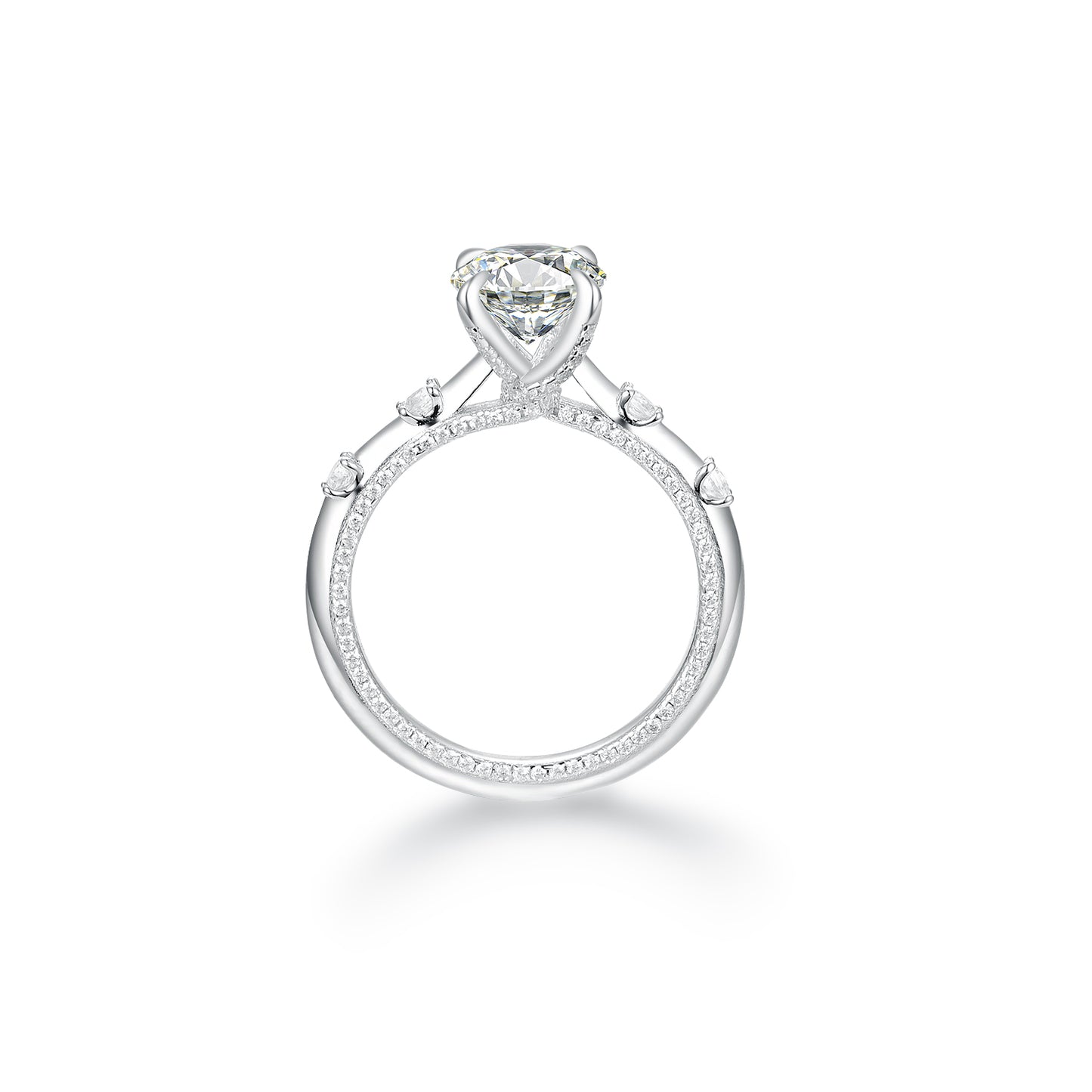 Timeless Elegance – Round Cut Simulated Diamond Ring in S925 Sterling Silver