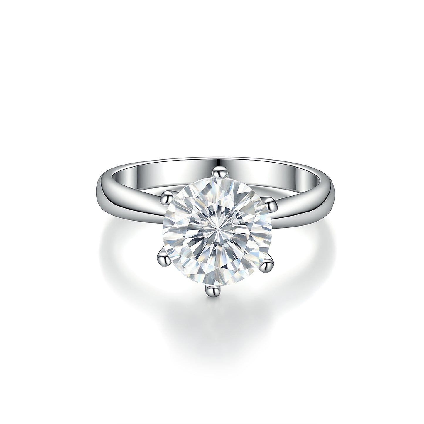 The "Everlasting Sparkle" Ring - Ethical Moissanite Solitaire, Hand-Finished S925 Silver