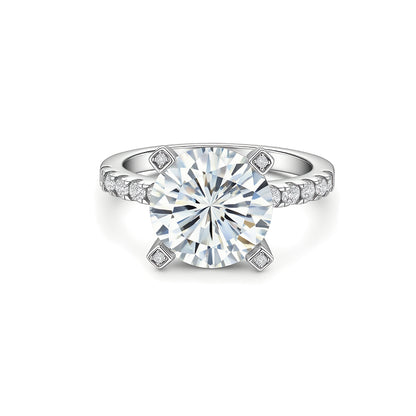 The "Stellar Radiance" 5-Carat Moissanite Engagement Ring - Authenticated S925 Sterling Silver - Ethical Brilliance