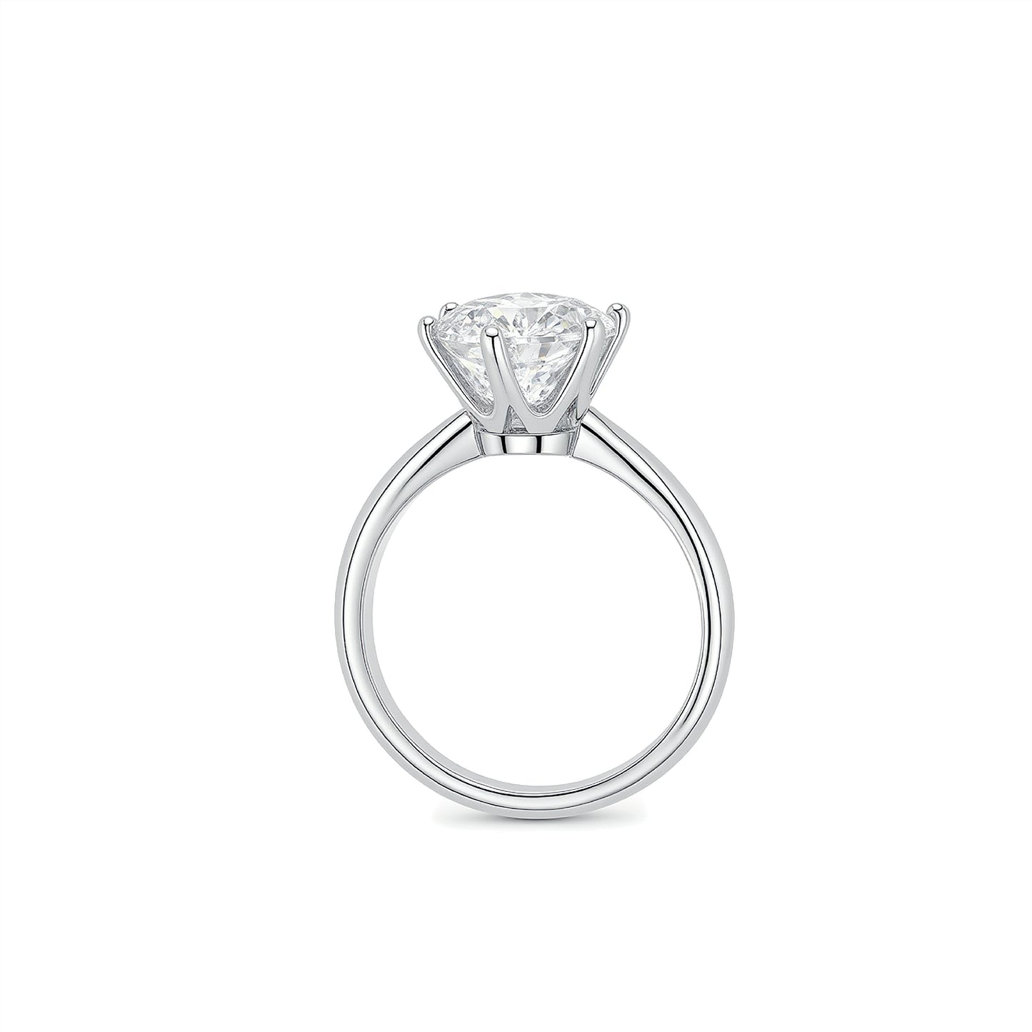 The "Everlasting Sparkle" Ring - Ethical Moissanite Solitaire, Hand-Finished S925 Silver