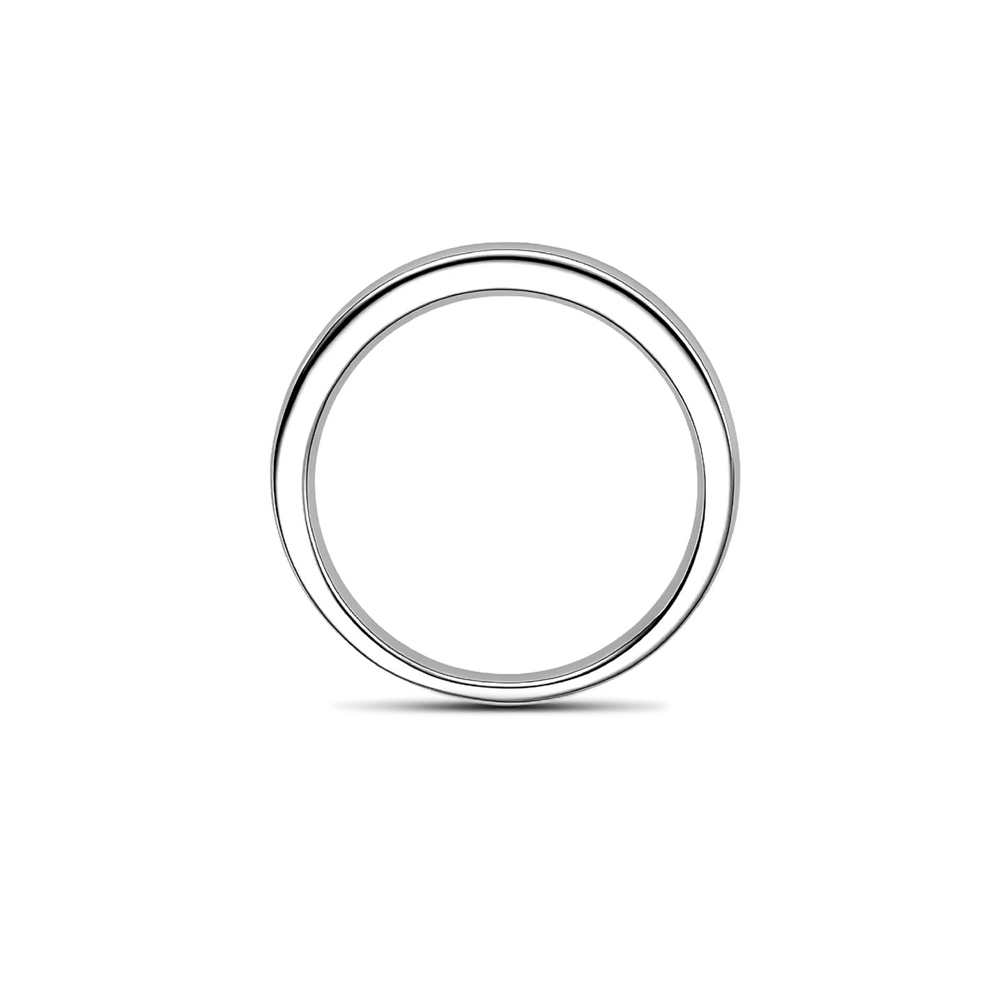 Linear Rhythm Half-Eternity Ring - Step-Cut Moissanite & Recycled Silver