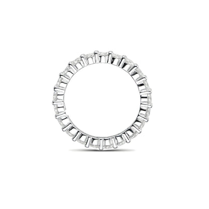 The Eternal Glow Set: 4ct Round Brilliant Moissanite Solitaire & Full Eternity Band in S925 Sterling Silver