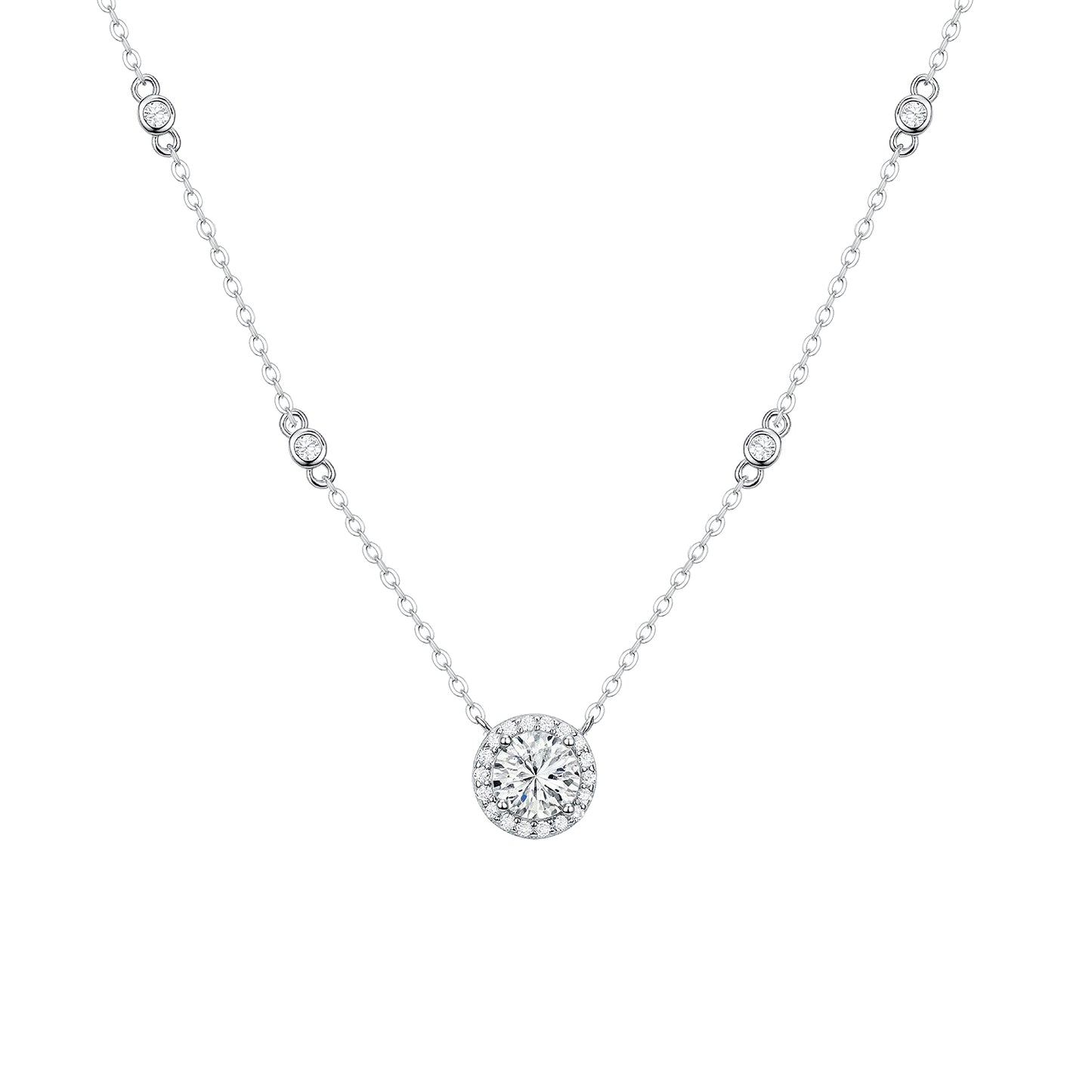 Starlight Station Pendant: 1-3ct Brilliant Moissanite Necklace, The Ethical Diamond Alternative