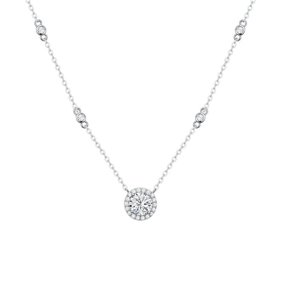 Starlight Station Pendant: 1-3ct Brilliant Moissanite Necklace, The Ethical Diamond Alternative