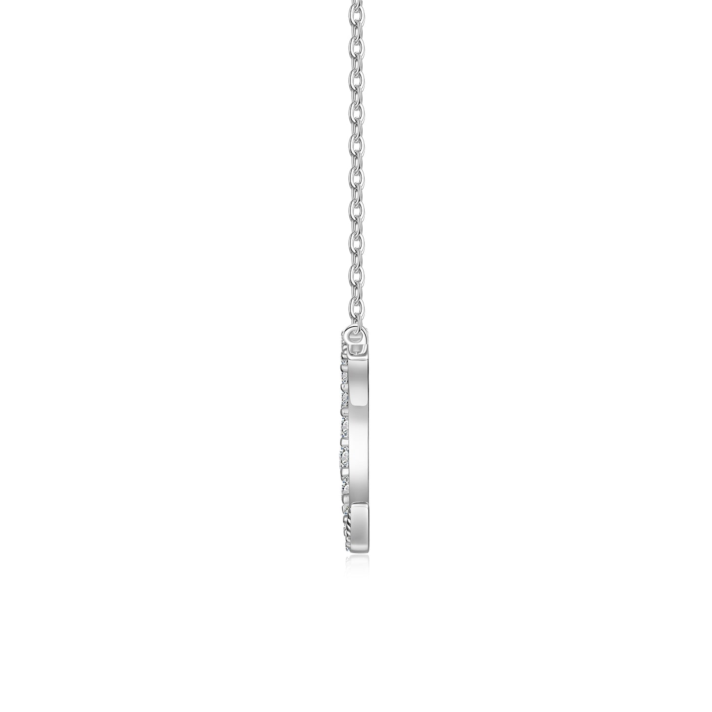 "To the Moon and Back" Moissanite Pendant | S925 Silver Moon Necklace for Her
