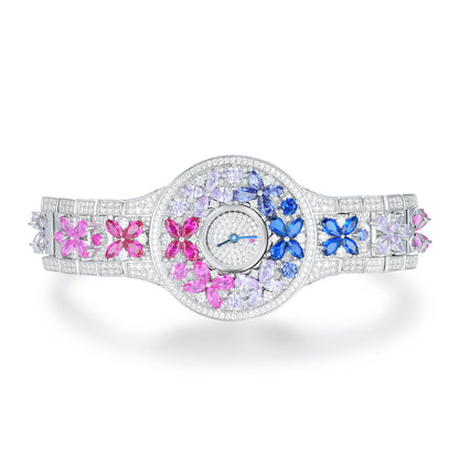 Dazzling Butterfly Statement Watch - S925 Silver High-End Timepiece for Women