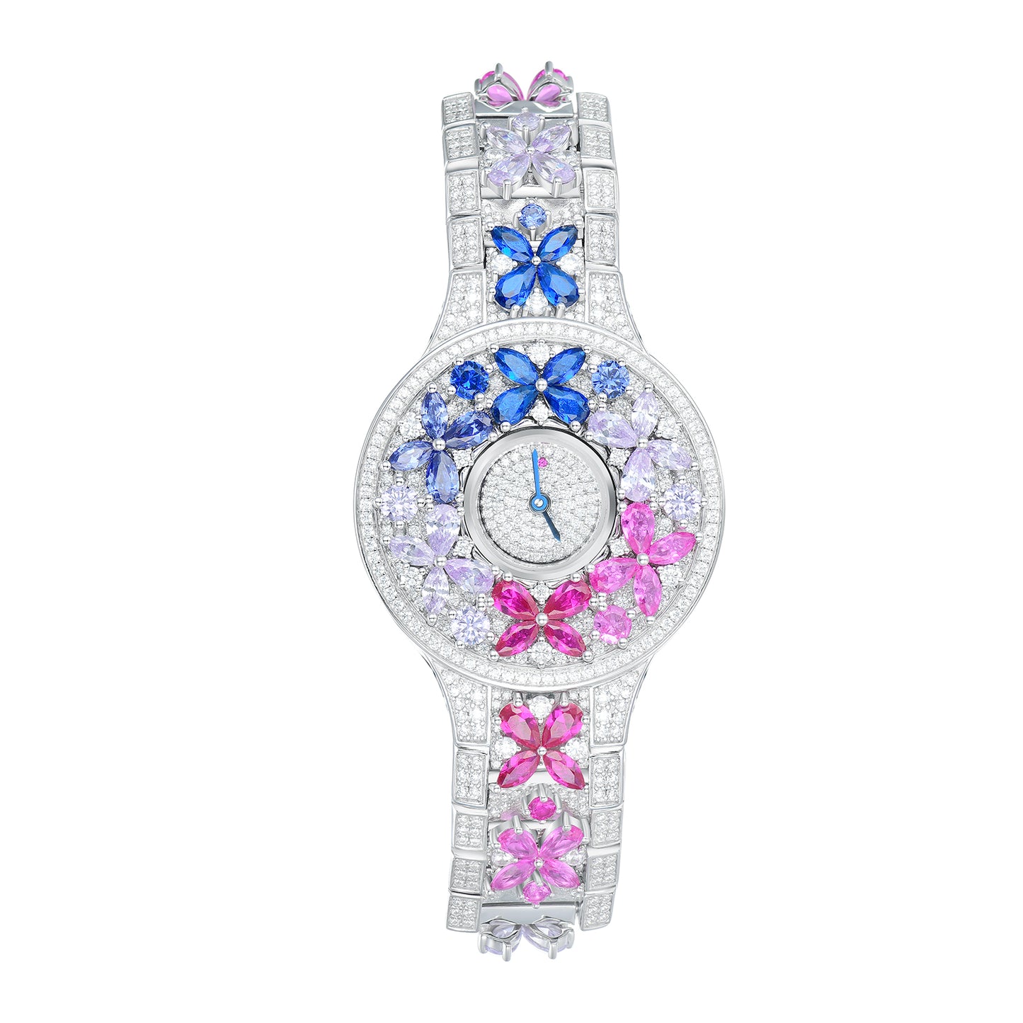 Dazzling Butterfly Statement Watch - S925 Silver High-End Timepiece for Women