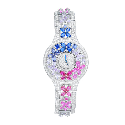 Dazzling Butterfly Statement Watch - S925 Silver High-End Timepiece for Women