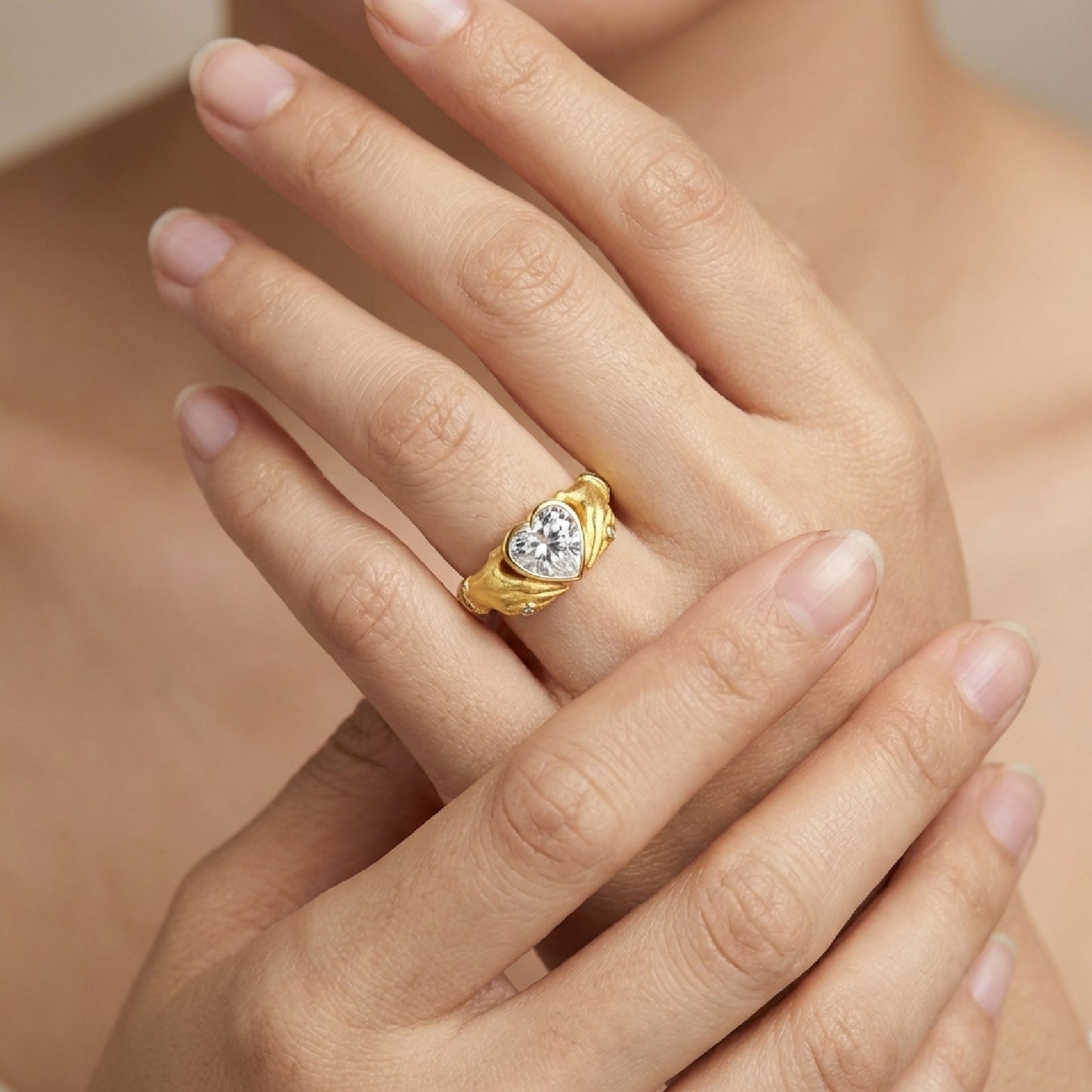 S925 Silver Brushed Multi-Layer Statement Ring