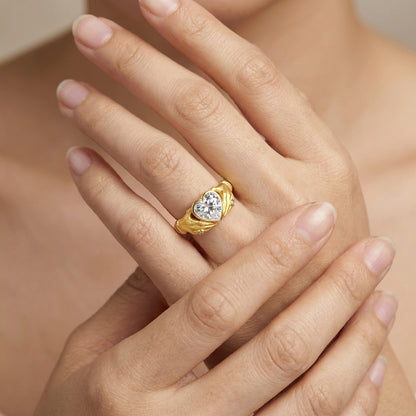 S925 Silver Brushed Multi-Layer Statement Ring